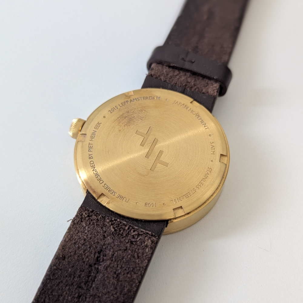 Piet Hein Eek X LEFF Amsterdam Gold and Brown Watch - Picture 7 of 13